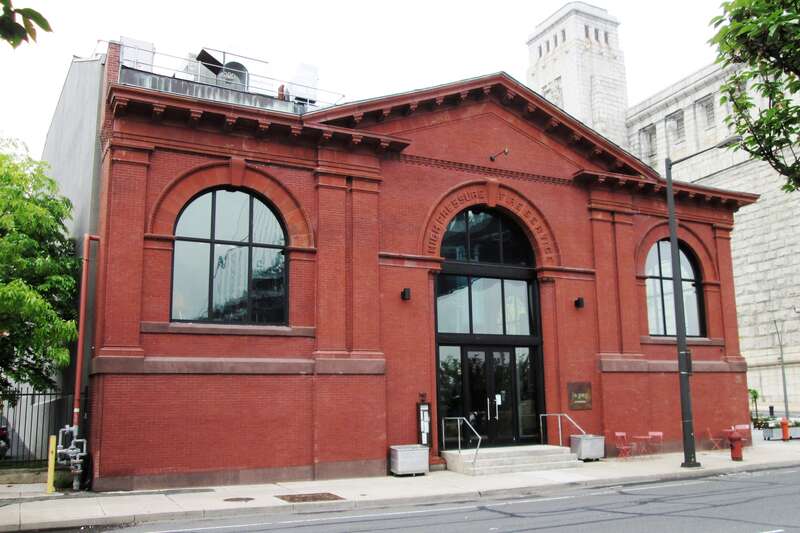 The High Pressure Fire Service Pump House at the intersection of Race Street and N. Christopher Columbus Blvd. in the Old City neighborhood of Philadelphia, Pennsylvania was built in 1901 to feed a system of high-pressure fire hydrants in the Center