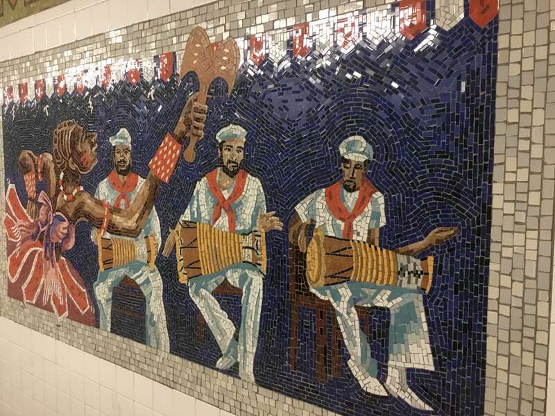 A Saturday on 110th Street artwork at the 110th Street Station