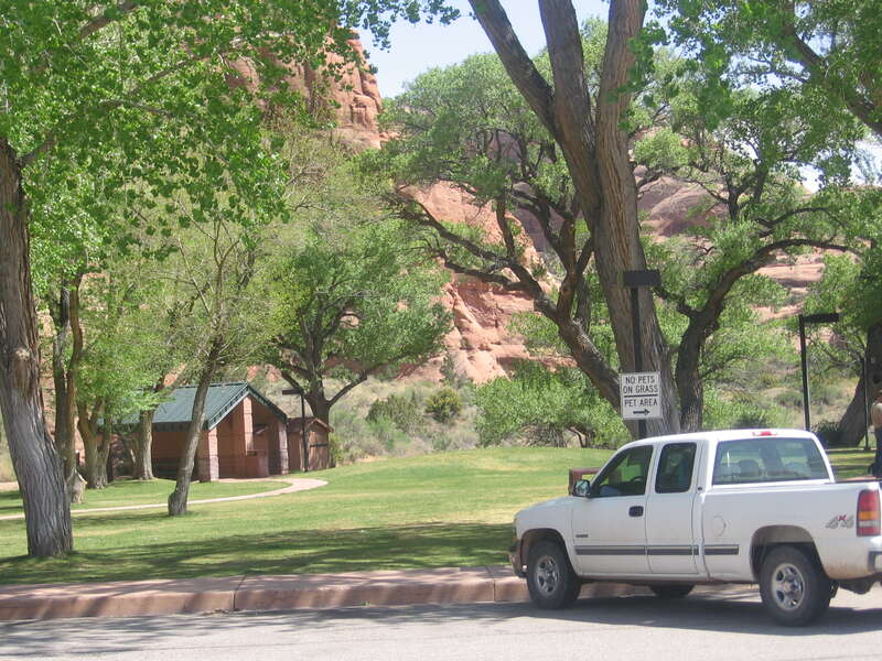 behind hole in the rock