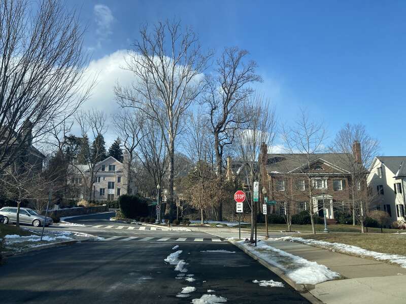 Intersection of 45th St. and Hoban Rd. NW, February 2021
