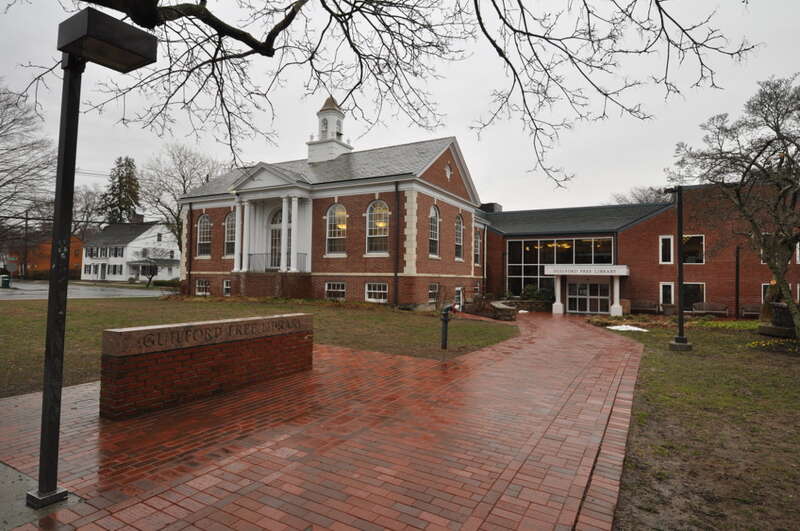 Guilford Historic Town Center, Guilford, Connecticut.  The public library.