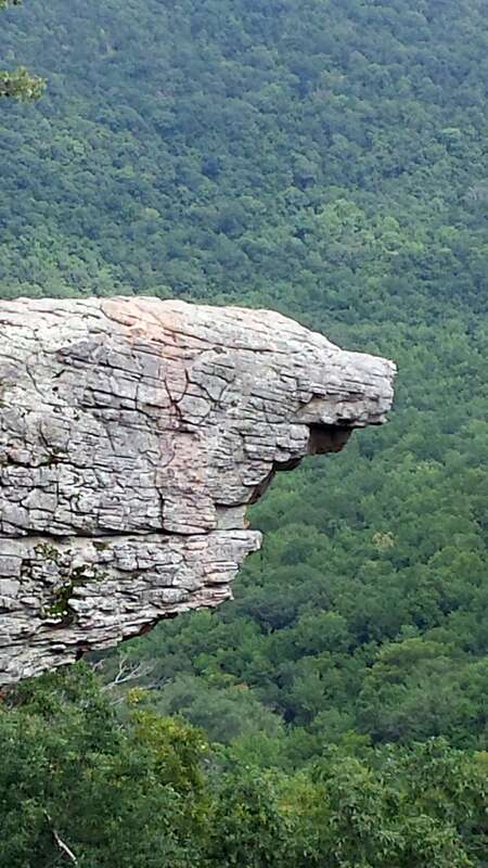 View from bluffline along the Hawksbill Crag Trail in the Upper Buffalo Wilderness in Newton County, AR