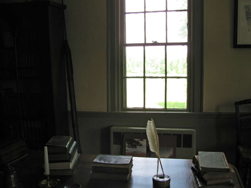 In 1850, Melville moved his family from New York City to Pittsfield, MA, seeking a reprieve from city life and a quiet place to write. He purchased an 18th century farmhouse which he named Arrowhead, and there he completed his most famous novel, Moby