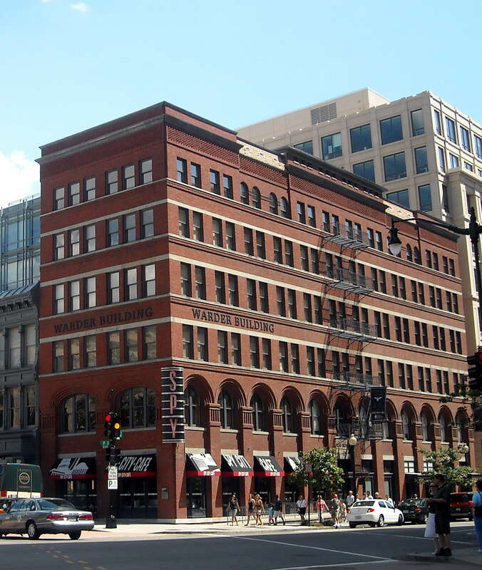 International Spy Museum at 800 F Street, NW in the Penn Quarter neighborhood of Washington, D.C. The entire block of F Street between 8th and 9th is listed on the National Register of Historic Places.