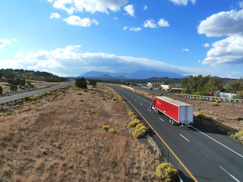 Near Flagstaff, AZ:  Interstate 40 W of Winona, October 2011