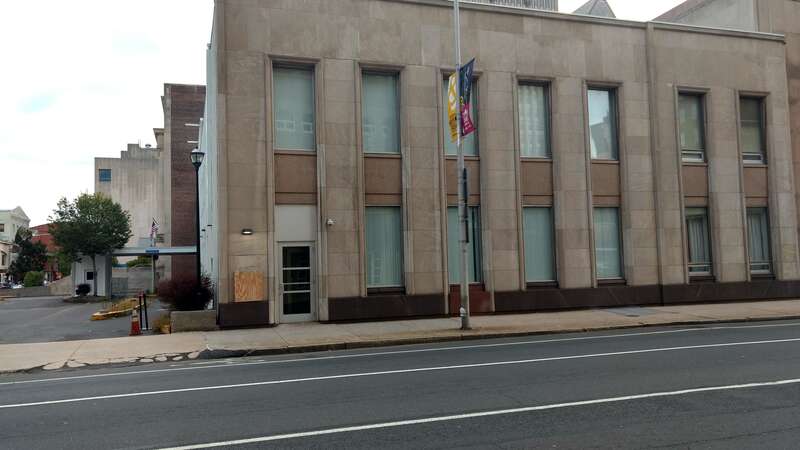 Webster Bank (80 Elm St) camera on wall