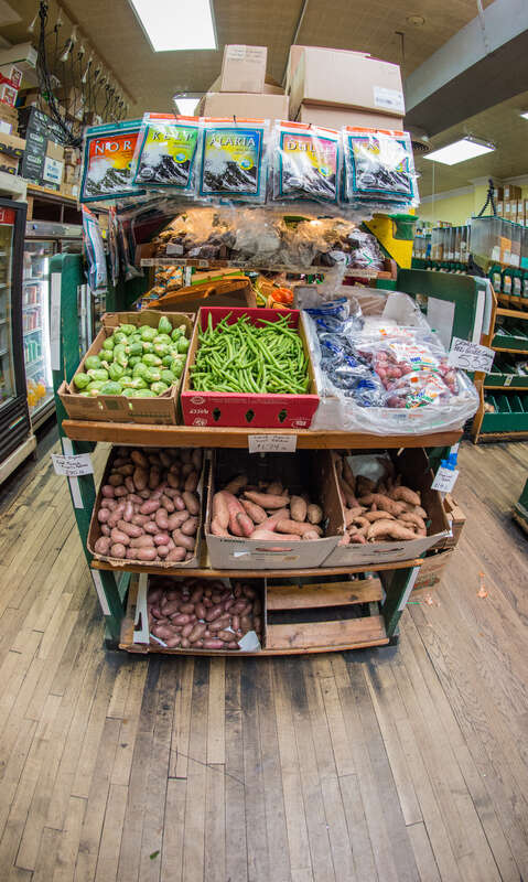 Fresh produce at thet Glut, a worker owned cooperative store, that serves Mount Rainier, Maryland, on Tuesday, March 3, 2015. Its motto is &quot;Still Cheap, Still Funky!  USDA Photo by Lance Cheung.