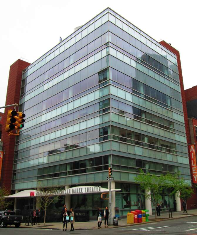 The Alvin Ailey American Dance Theater Joan Weil Center for Dance, located at 405 West 55th Street at 9th Avenue, in the Clinton neighborhood of Manhattan, New York City, began construction in 2002 and opened in 2004 as the first permanent home of