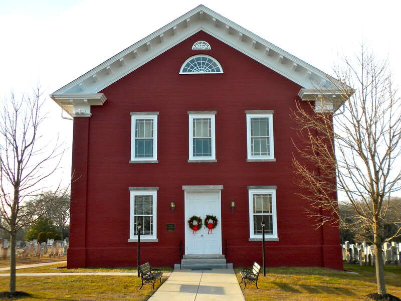 Cold Spring Presbyterian Church, founded 1714, rebuilt 1823, in Cape May County, Lower Township, New Jersey.  On the NRHP. 780 Seashore Rd.
