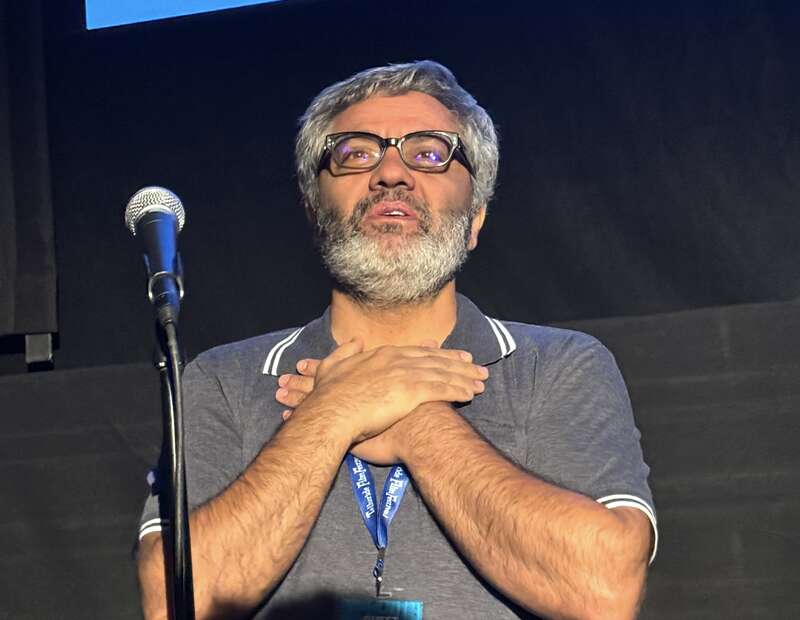 Mohammad Rasoulof, director, at the 2024 Telluride Film Festival for a screening of the movie, The Seed of the Sacred Fig.