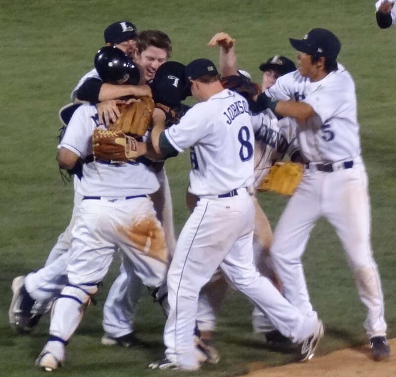 Lexington Legends players celebrate after Chris Devenski pitches a no-hitter.