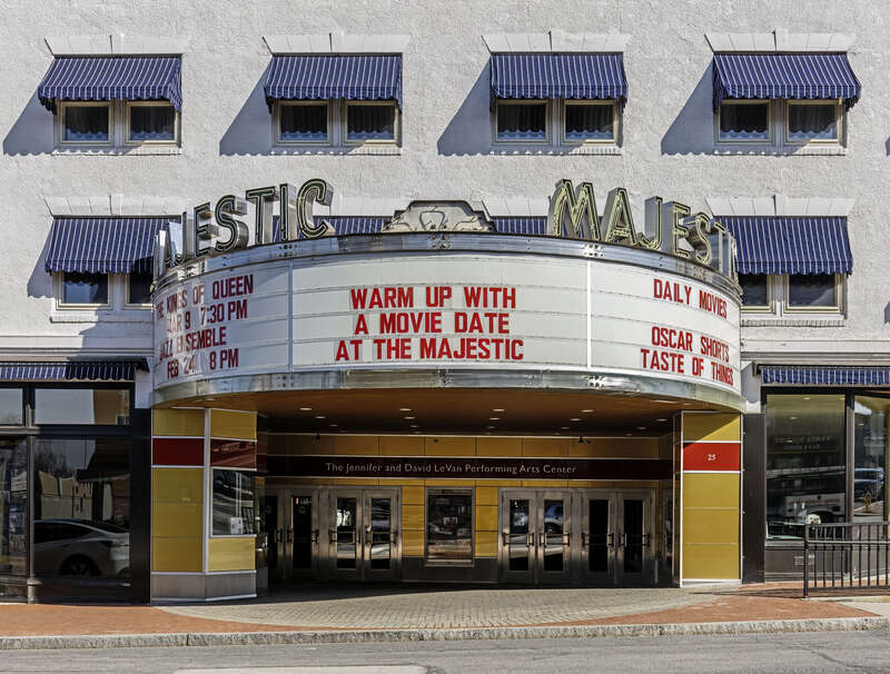 The entance to the Majestic Theater/Jennifer and David LeVan Performing Arts Center, Gettysburg, Pennsylvania, USA