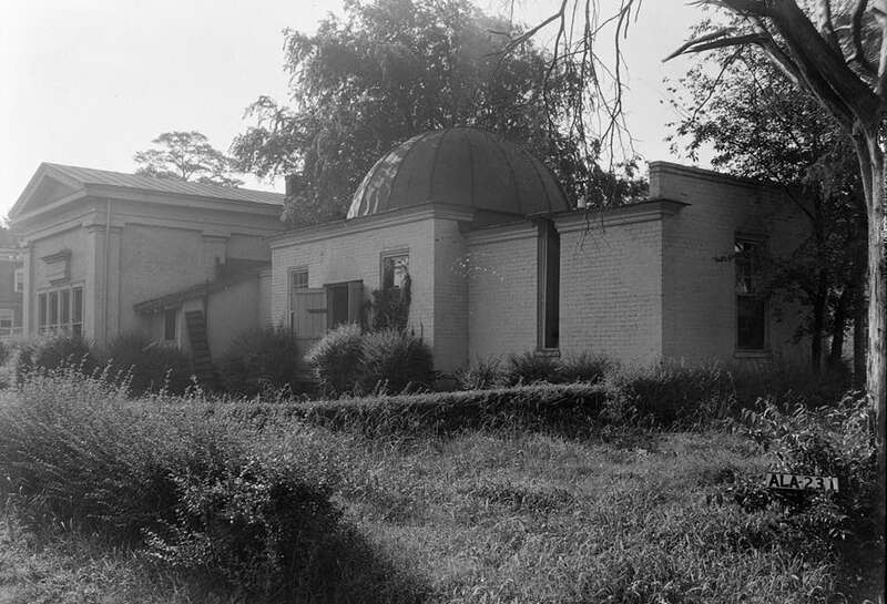 University of Alabama, Observatory, Stadium Drive &amp;amp; Fifth Street, Tuscaloosa, Tuscaloosa County, AL.  WEST ELEVATION (REAR).  Now commonly known as the Old Observatory.
