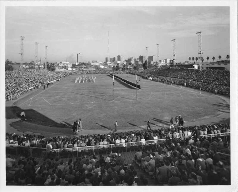 An American football game at Phillips Field in Tampa Florida, 1947