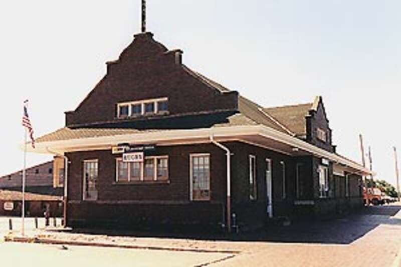 Train station in Rugby, North Dakota, United States