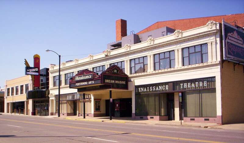 A view of The Renaissance after the expansion in April 2010. The Renaissance is located at 138 Park Avenue West in downtown Mansfield, Ohio, USA.