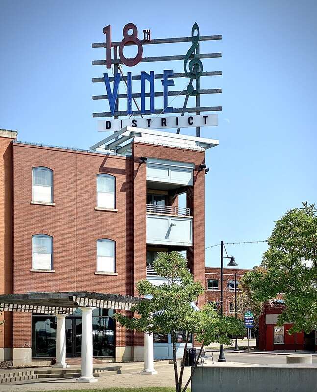 18th and Vine District sign and building