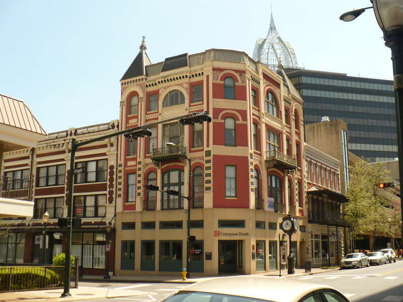 1 South Royal Street (Pincus Building) within the Lower Dauphin Street Historic District in Mobile, Alabama. (c. 1891).