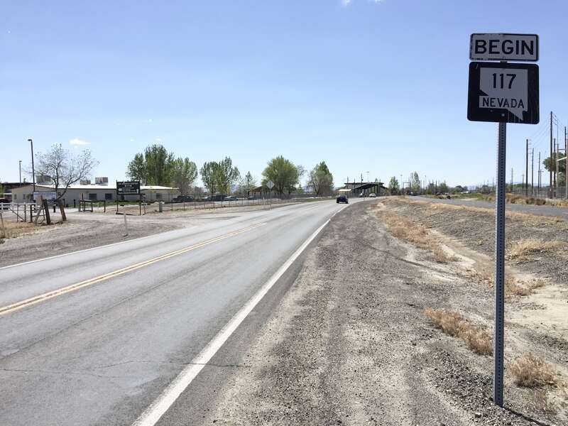 View west from the east end of Nevada State Route 117 (Sheckler Road) in Churchill County, Nevada