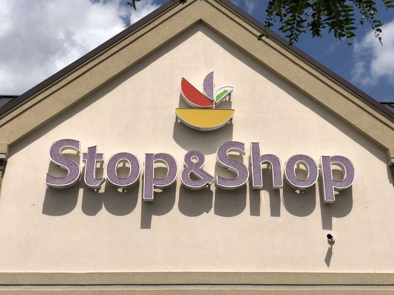 Sign on the front of the Stop &amp;amp; Shop at Hopewell Crossing Shopping Center in Hopewell Township, Mercer County, New Jersey