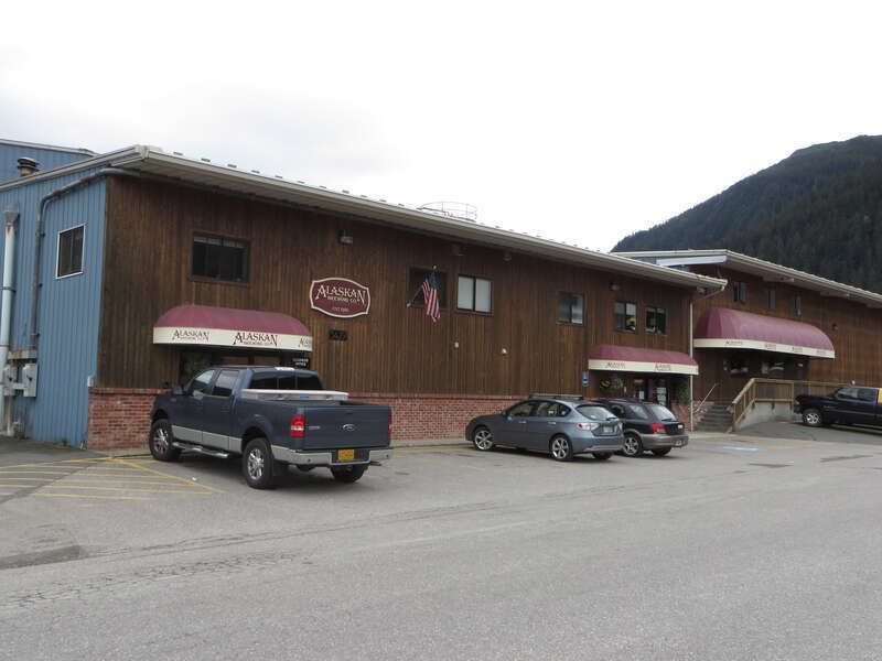The main entrance to the Alaskan Brewing Company in Juneau, Alaska, which opened up in 1986 as the 67th brewery in the US and the first in Juneau since Prohibition.