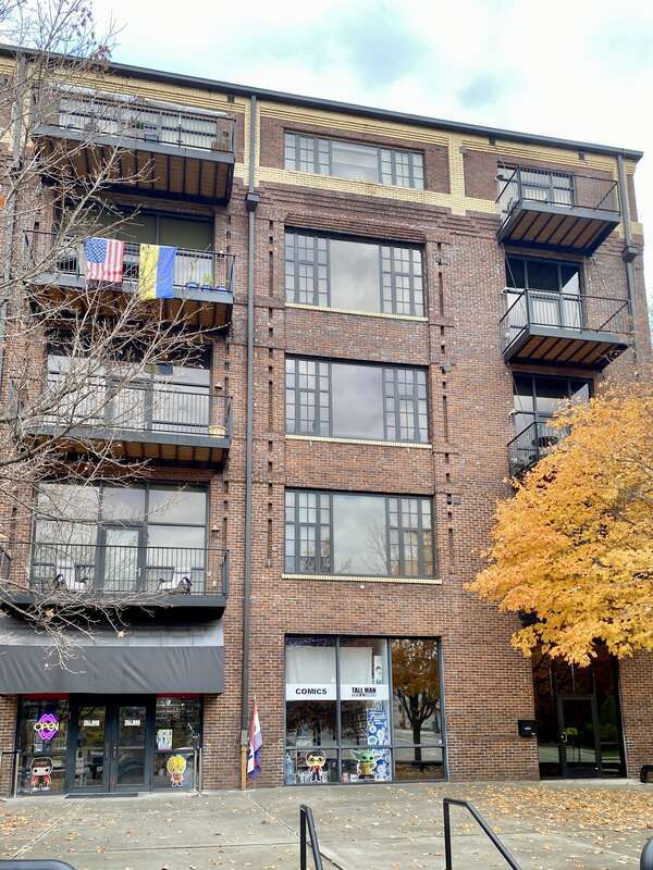 Built circa 1916, this former Candy Factory was built for the South, Littlefield &amp;amp; Steere Company, which operated in the building until 1933.  The building later was utilized as a warehouse for Miller’s Department Store by the mid-1940s, with the