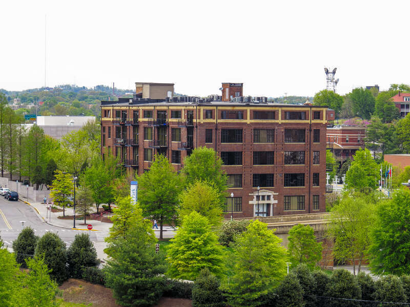 Built circa 1916 as a candy factory, the building is now a community of condominiums beside World's Fair Park just west of downtown Knoxville, Tennessee, USA.