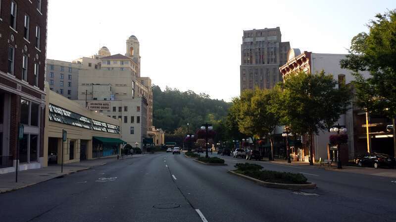 Looking down Central Avenue, Hot Springs, AR
