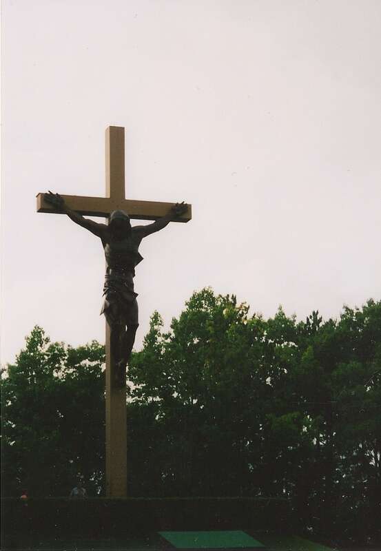 Cross in the Woods in Indian River, Michigan (United States).