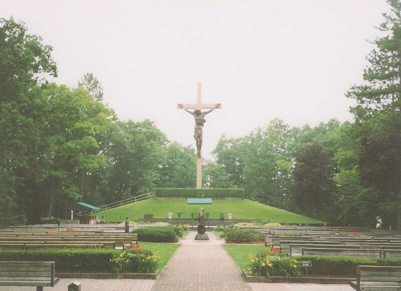 Cross in the Woods in Indian River, Michigan (United States).