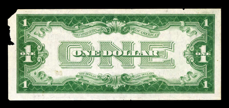 The very first small size $1 bill issued (1928).