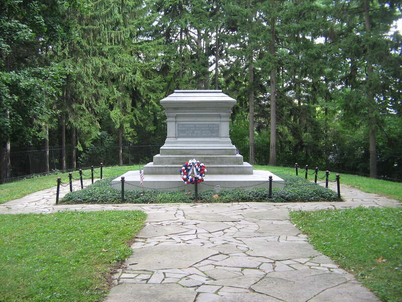 Grave of Rutherford B. and Lucy Webb Hayes at Spiegel Grove, their home in Fremont, Ohio, United States.  The property has been declared a National Historic Landmark.