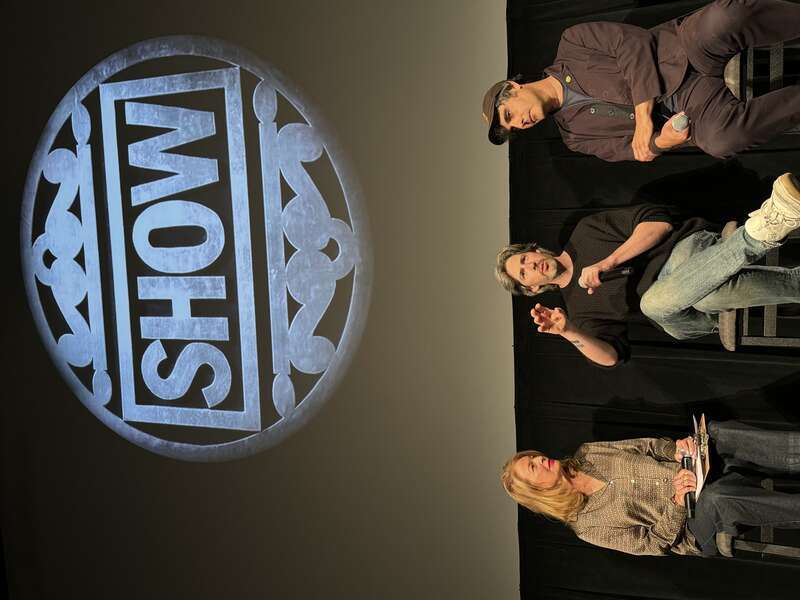 Jason Reitman and Gil Kenan at a Q&amp;amp;A after a screening of Saturday Night at the at the 2024 Telluride Film Festival, where the film premiered.