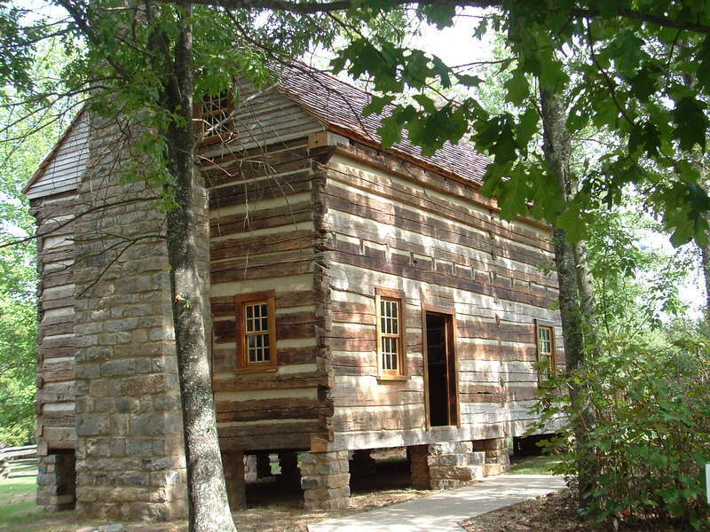 The Joel Eddins House, now located in Huntsville, AL
