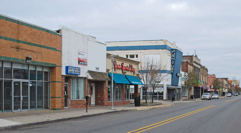 Jos Campau Historic District: Jos Campau at Poland - Hamtramck MI