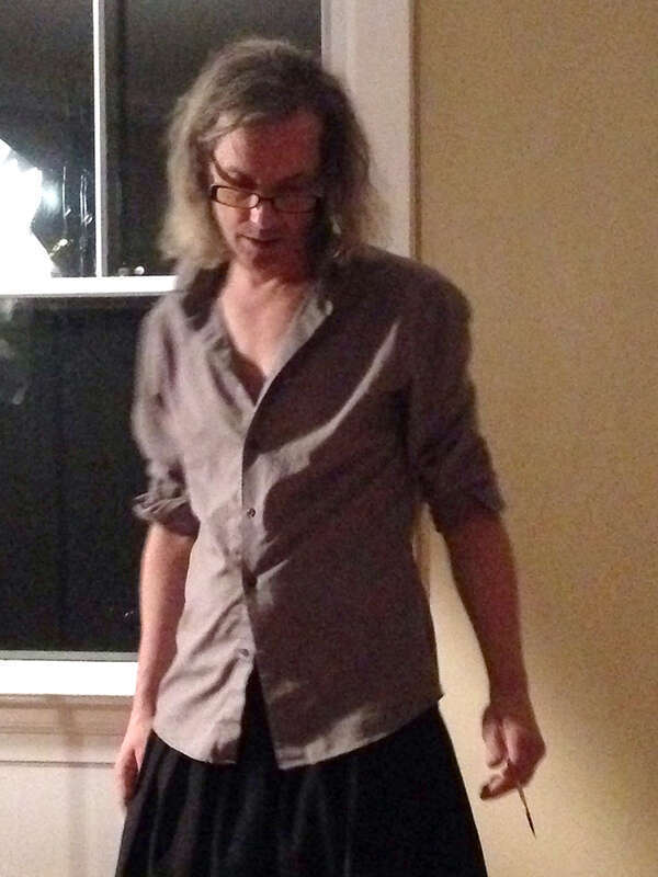 Filmmaker and multimedia artist Michael Pope on set