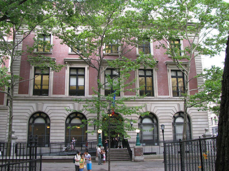 The Seward Park Branch of the New York Public Library, funded by Andrew Carnegie.