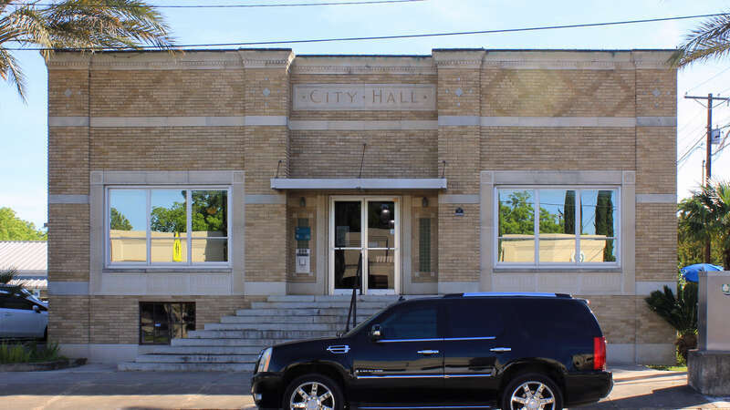 The city hall of New Braunfels, Texas, United States.