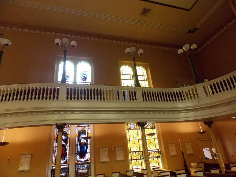 Part of the gallery in Old St. Joseph's Church in the Society Hill neighborhood of  Philadelphia, Pennsylvania.