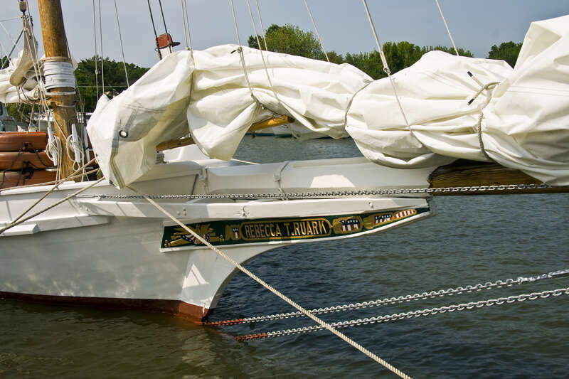 The Rebecca T. Ruark skipjack at Dogwood Harbor, Tilghman, Maryland USA