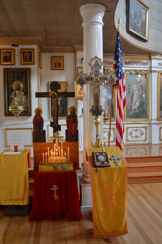 Interior of Saint Michael's Cathedral, Sitka, Alaska