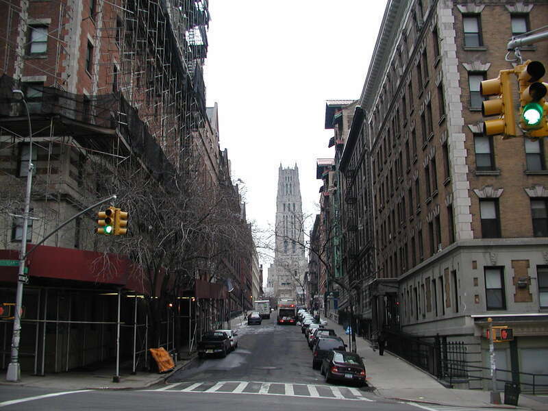West 121st Street in en:Morningside Heights, en:Manhattan seen from en:Amsterdam Avenue. en:Riverside Church in the background.
I (Petri Krohn) took this picture in March 2005.


en:Category:Photographs by User:Petri Krohn