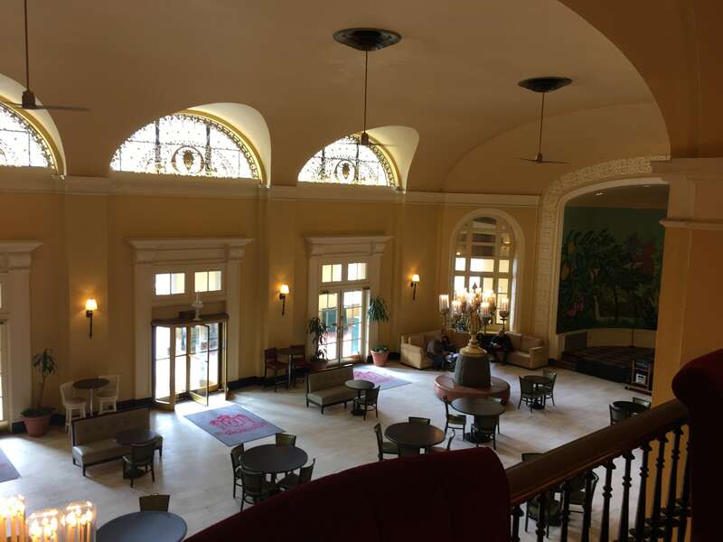 Lobby of the Arlington Hotel at Hot Springs National Park
