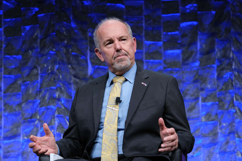 Riverside County, California Supervisor Jeff Hewitt speaking on a panel at FreedomFest 2021 at the Rushmore Plaza Civic Center in Rapid City, South Dakota