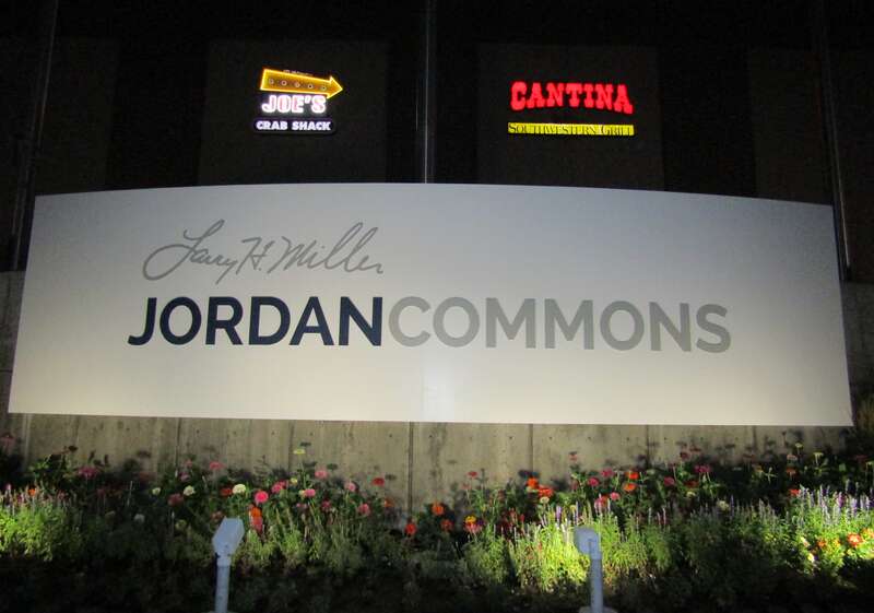 Sign for the Jordan Commons in Sandy, Utah.