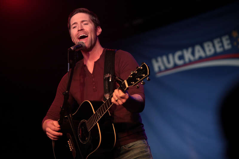 Josh Turner performing for supporters of former Governor Mike Huckabee at a campaign rally at Wooly's in Des Moines, Iowa.

Please attribute to Gage Skidmore if used elsewhere.