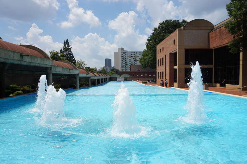 The King Center's Reflecting Pool at the Martin Luther King Jr. National Historic Site in Atlanta, Georgia (United States).