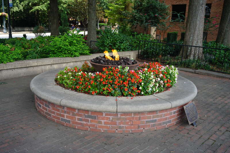 The King Center's Eternal Flame at the Martin Luther King Jr. National Historic Site in Atlanta, Georgia (United States).