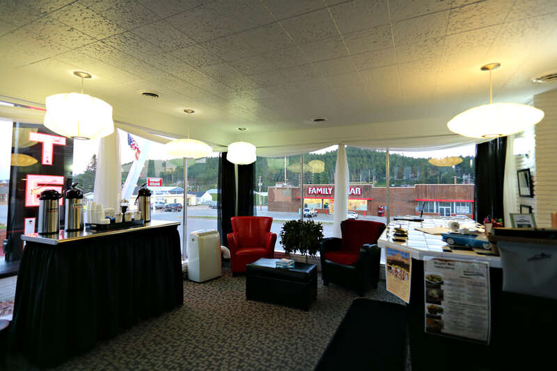 Motel lobby in Custer, South Dakota.