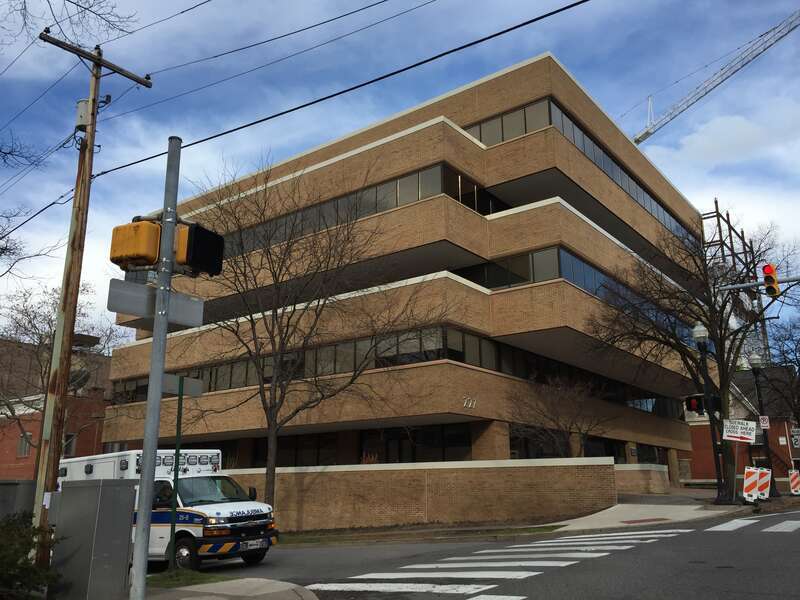 The Rider Building at the intersection of Beaver Avenue (Pennsylvania State Route 26) and Burrowes Street in State College, Pennsylvania